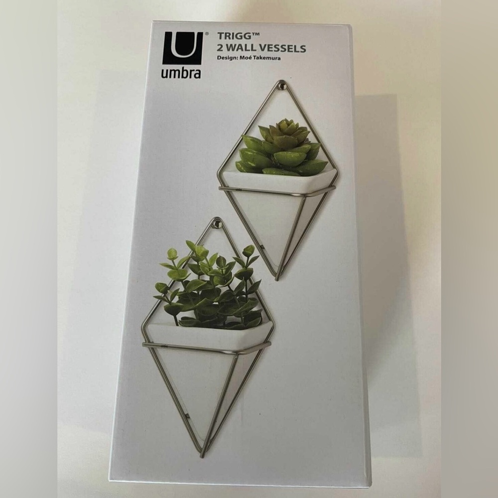 Umbra Geometric Wall Shelves - White and Silver